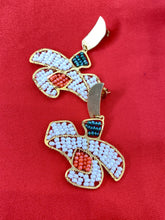 Boucles d'oreilles perlées - Fleurs blanches pendantes